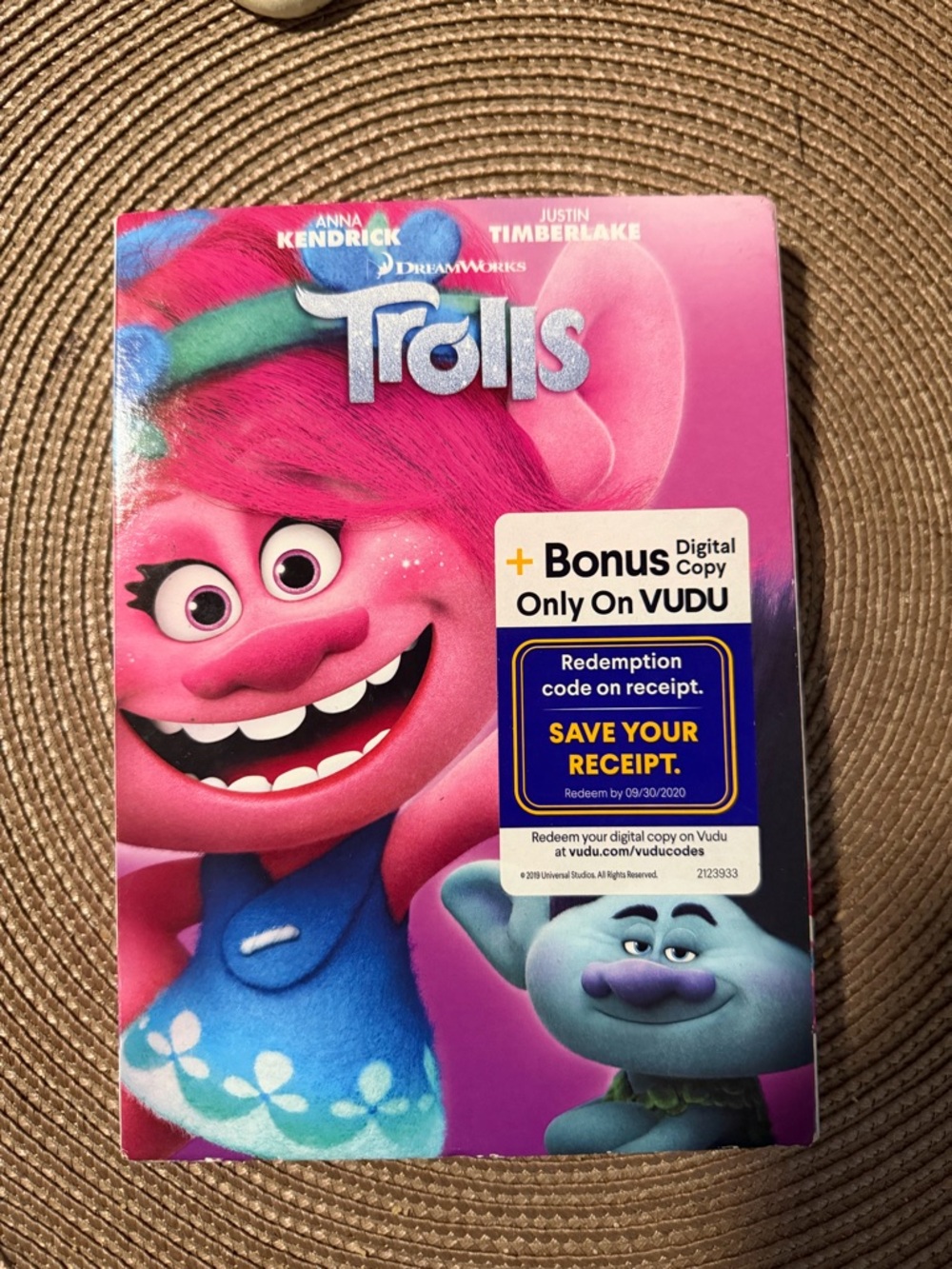 DreamWorks Trolls Movie Cover - Pink, Blue, Purple